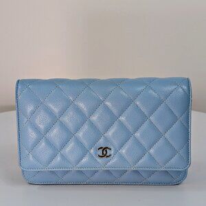 Chanel Blue Caviar Wallet on Chain (WOC)